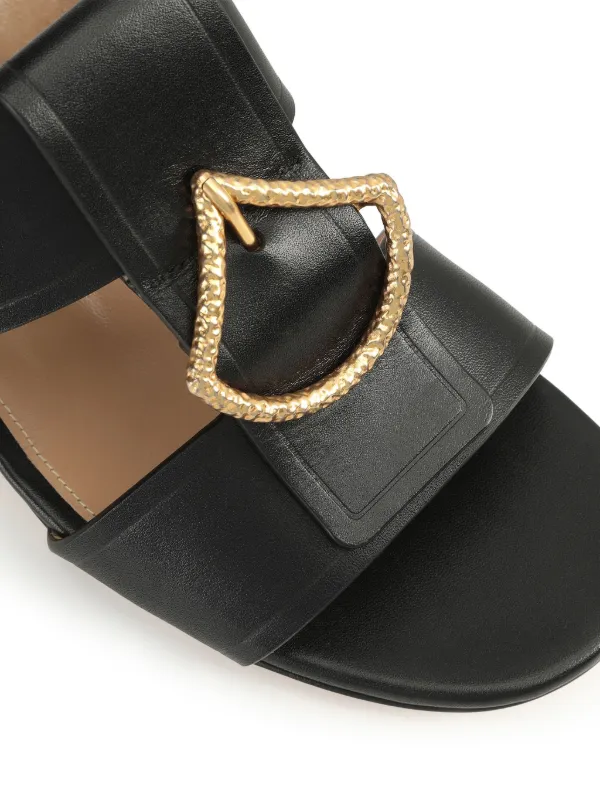 SERGIO ROSSI●Precious掲載●SR Sea Scaleカーフレザーサンダル Sergio Rossi Sea Scale Sandals | Black | FARFETCH GE
