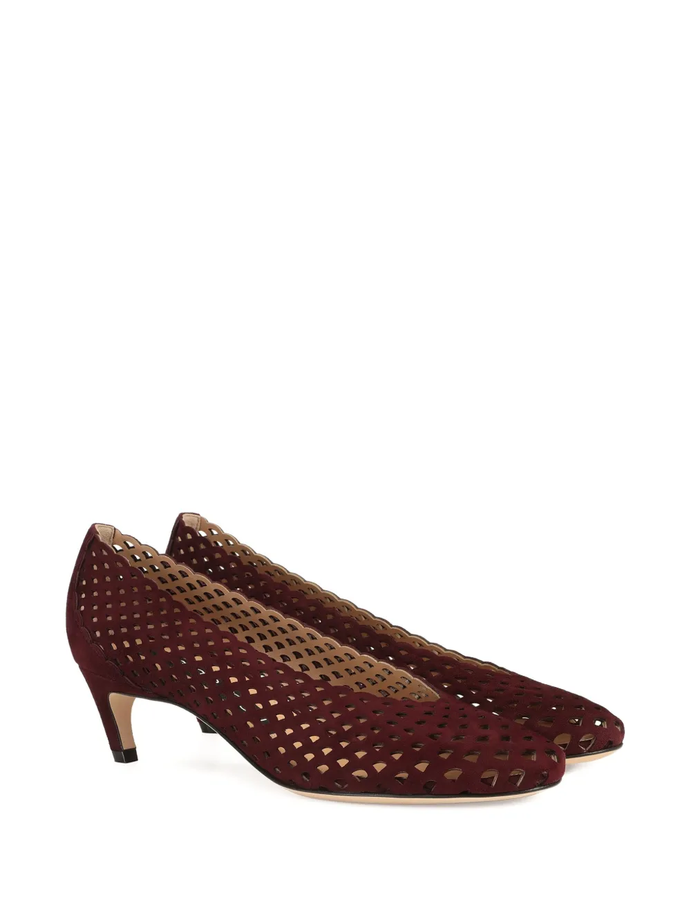 Sergio Rossi 50mm leather pumps Red