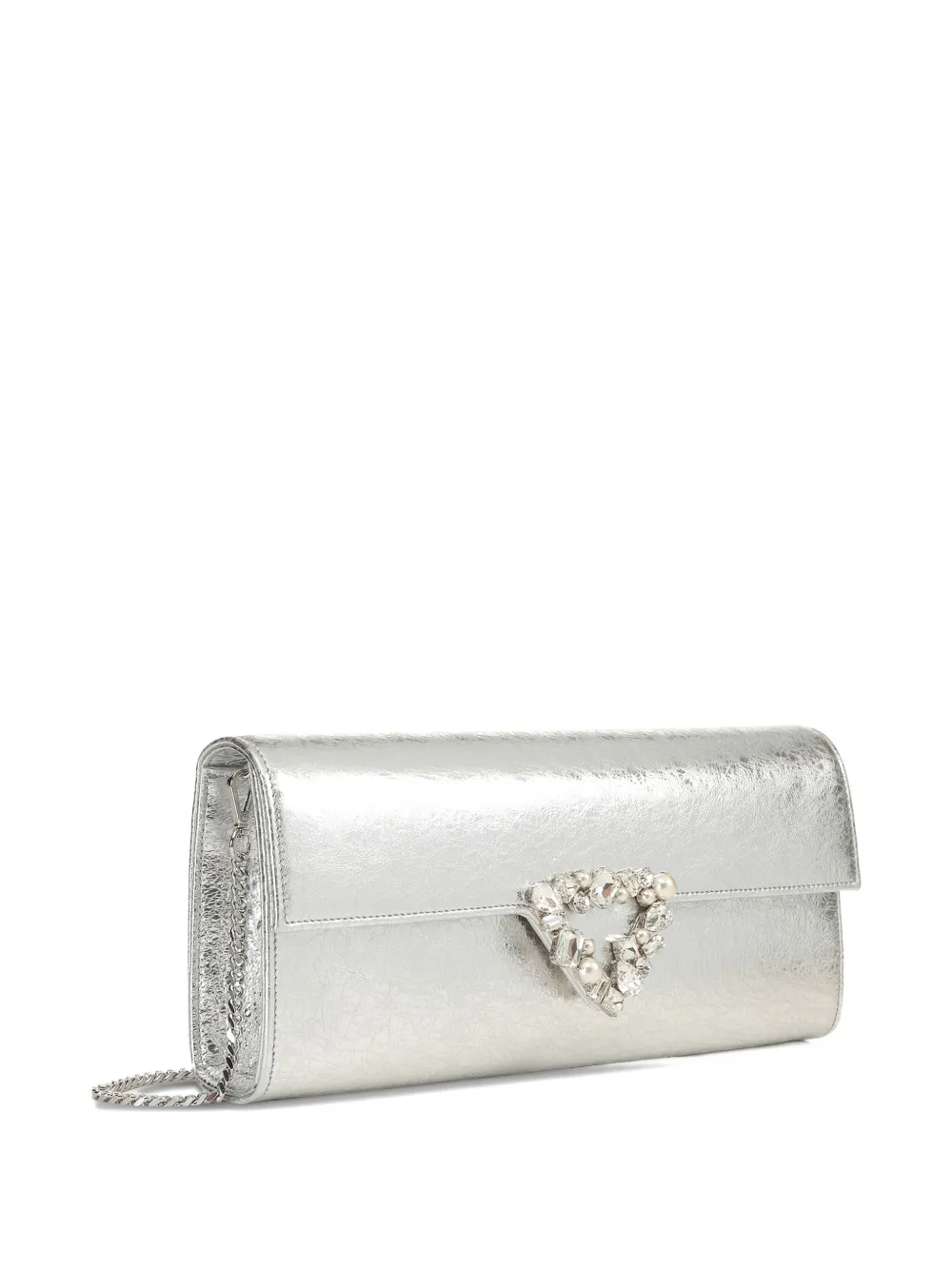 Sergio Rossi Precious clutch verfraaid met kristallen Zilver