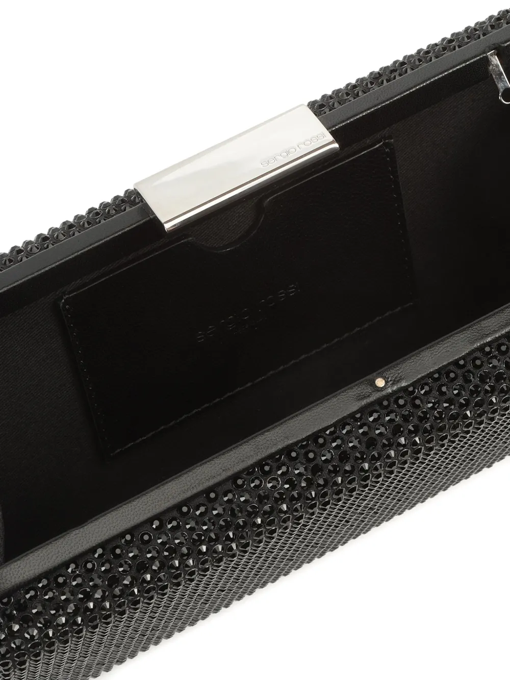 Sergio Rossi Clutch verfraaid met kristallen Zwart