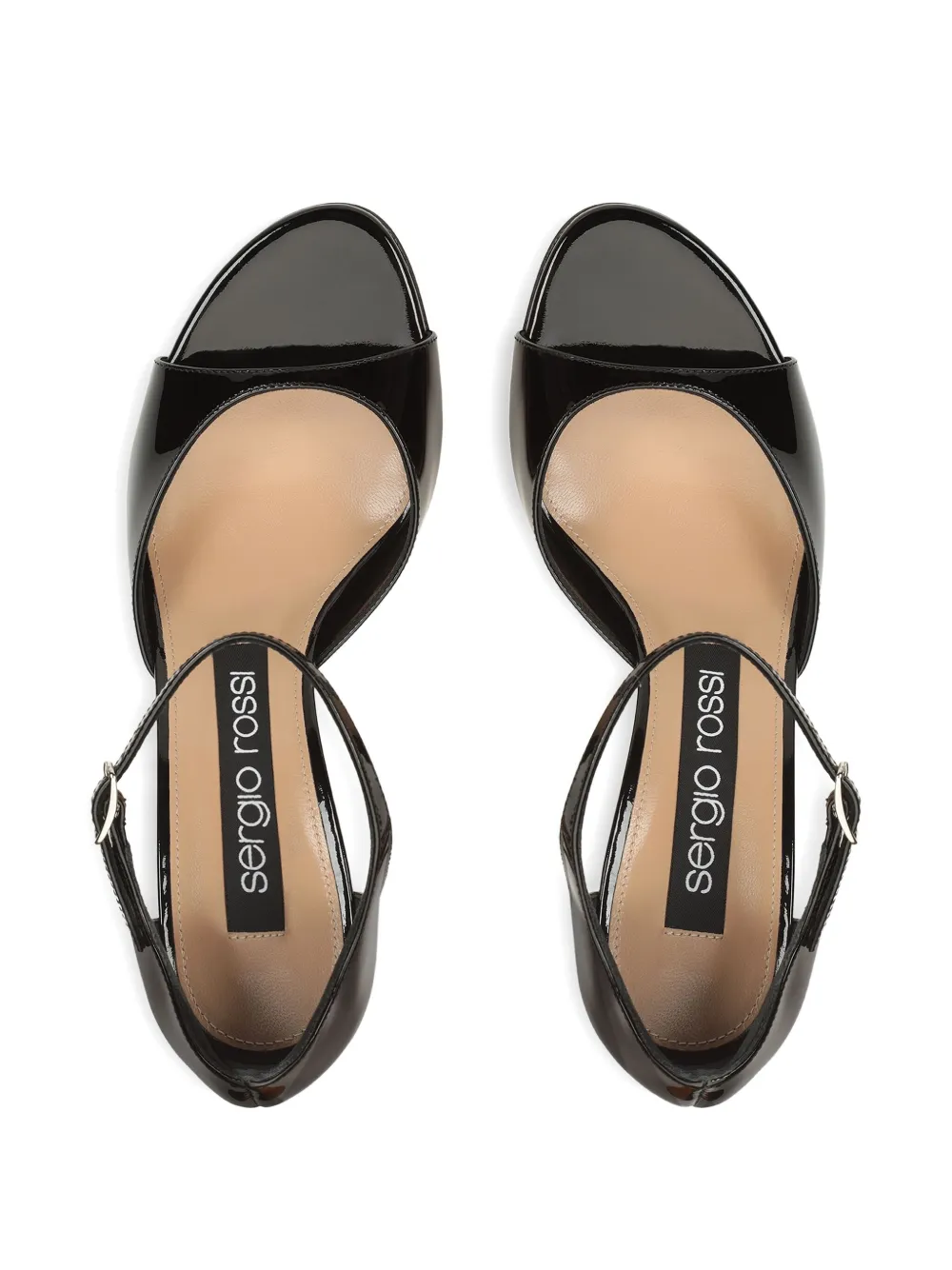Sergio Rossi 75mm leather sandals Black