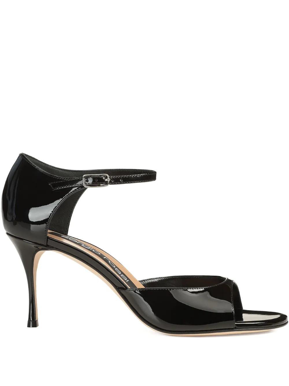 Sergio Rossi 75mm leather sandals Black
