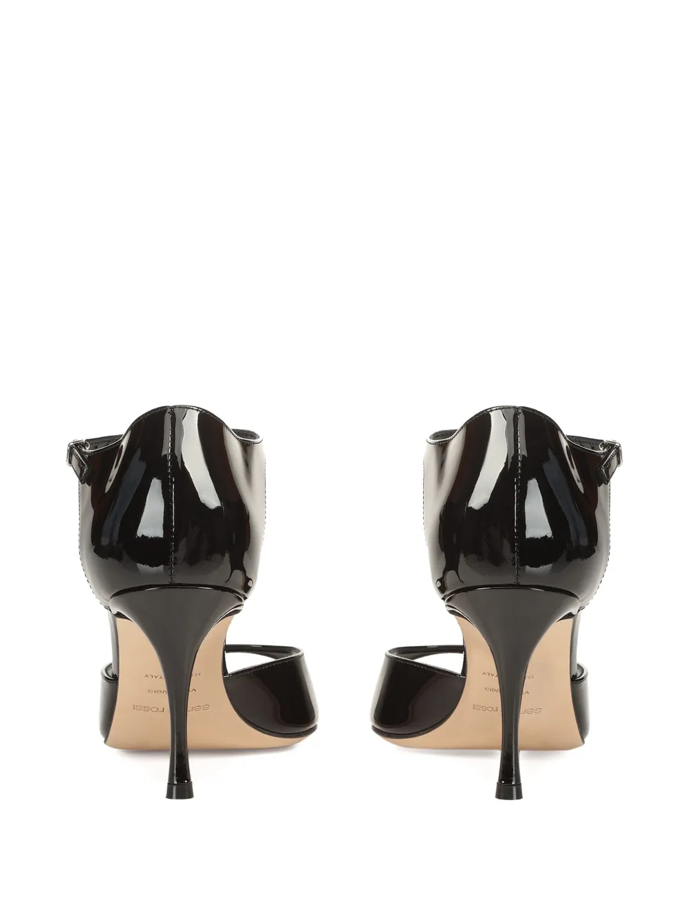 Sergio Rossi 75mm leather sandals Black