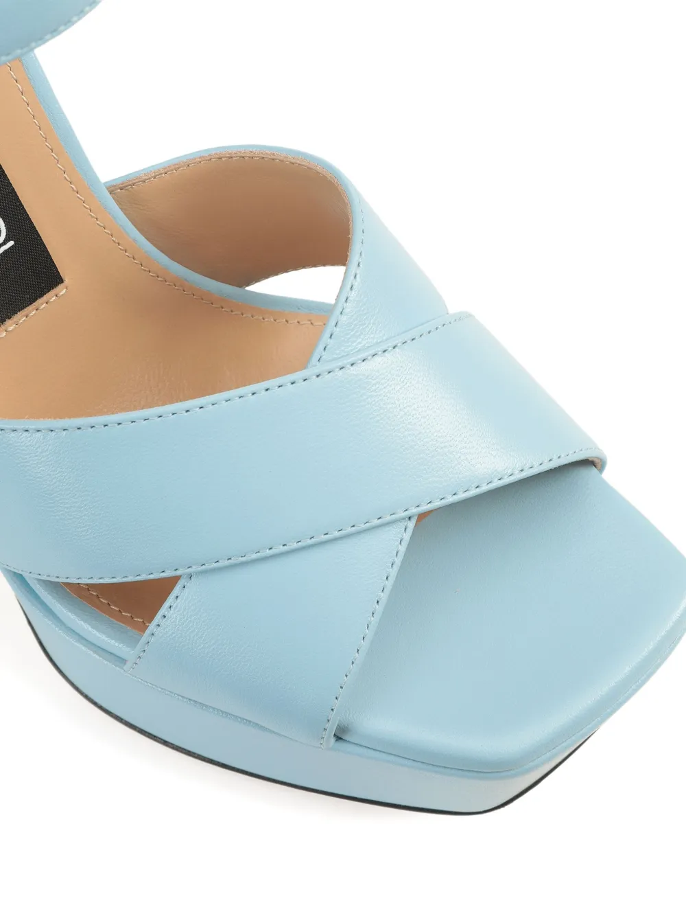 Sergio Rossi 90mm leather sandals Blue