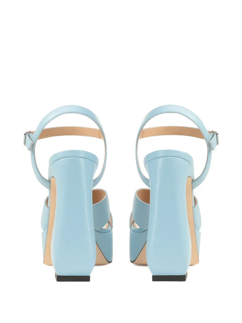 Sergio Rossi 90mm leather sandals Blue
