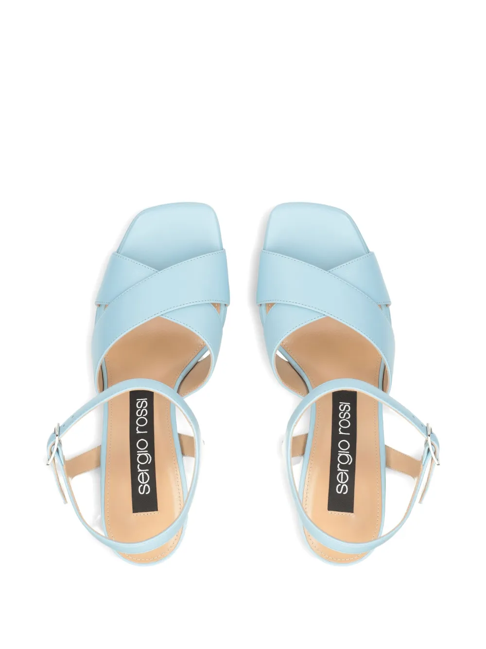 Sergio Rossi 90mm leather sandals Blue