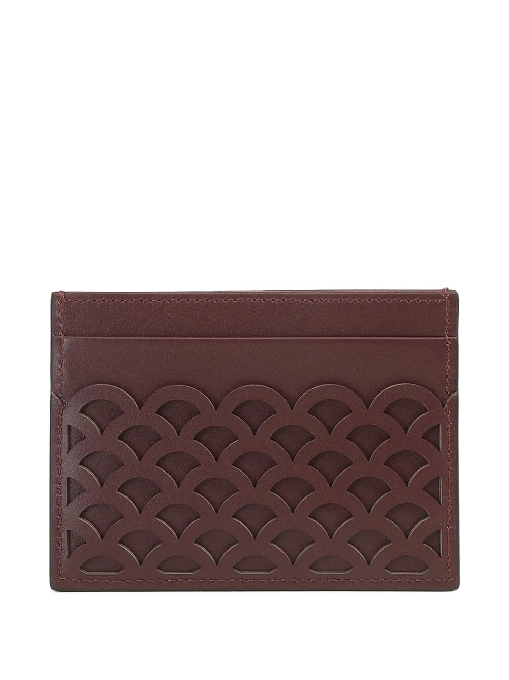 Sergio Rossi Sr Mermaid Leather Cardholder In Brown