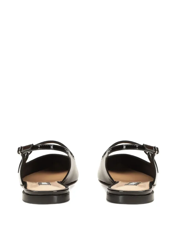 Sergio Rossi レザーフラットシューズ | ブラック | FARFETCH JP