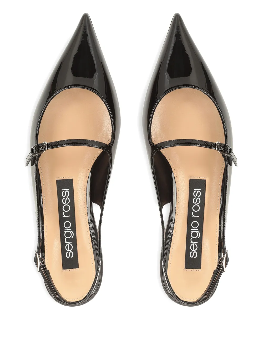Sergio Rossi leather ballet flats Black