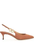Sergio Rossi 50mm Sea Scale pumps - Brown