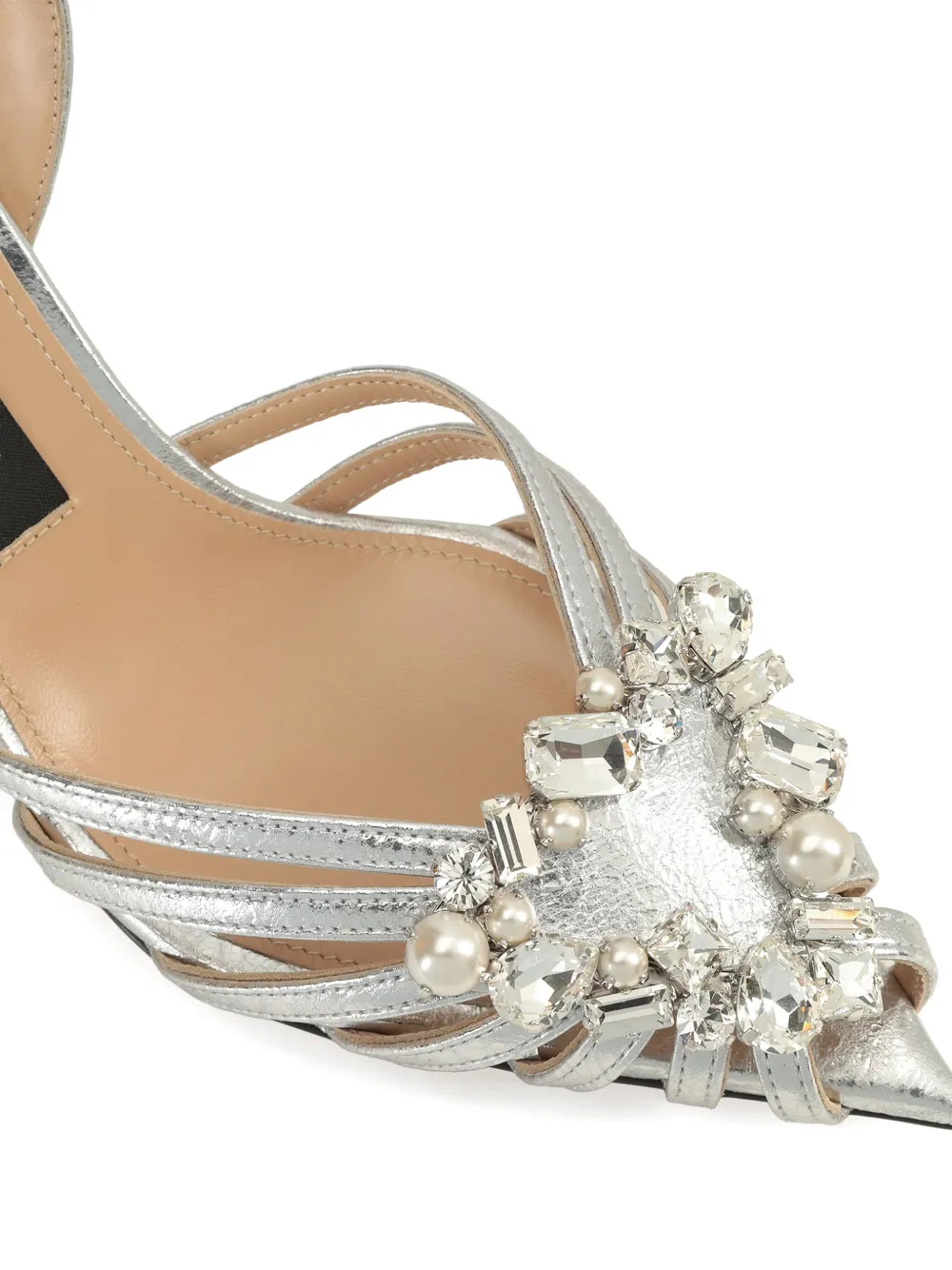 Sergio Rossi leather sandals Silver