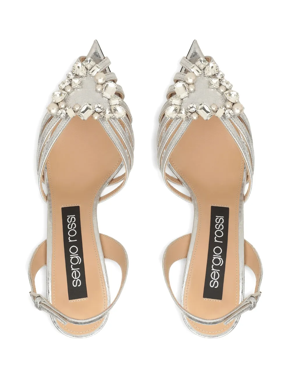 Sergio Rossi leather sandals Silver