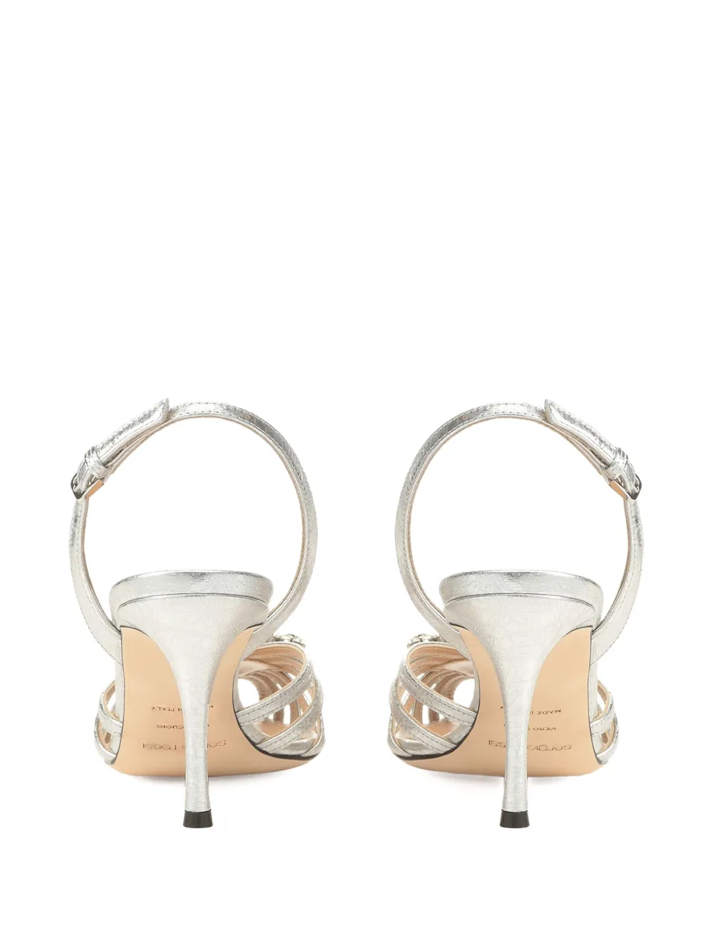 Sergio Rossi leather sandals Silver