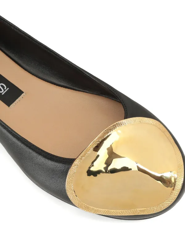 Sergio Rossi レザーフラットシューズ | ブラック | FARFETCH JP