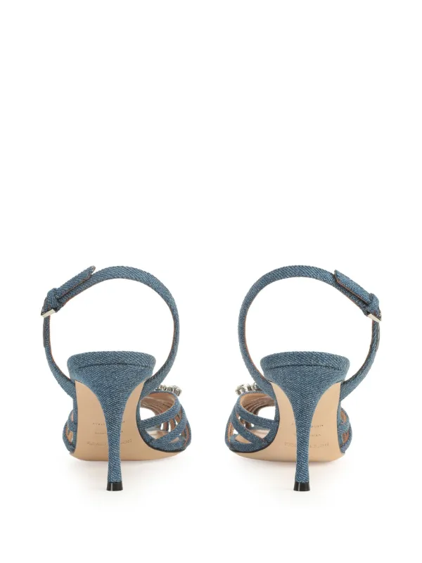 Sergio Rossi 75mm Godiva Precious Sandals | Blue | FARFETCH GE