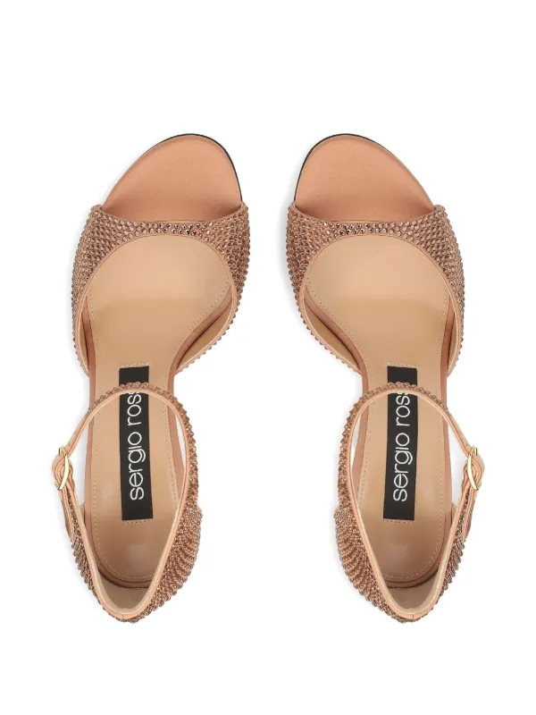 Sergio Rossi 75mm Godiva crystal-embellished Sandals | Neutrals