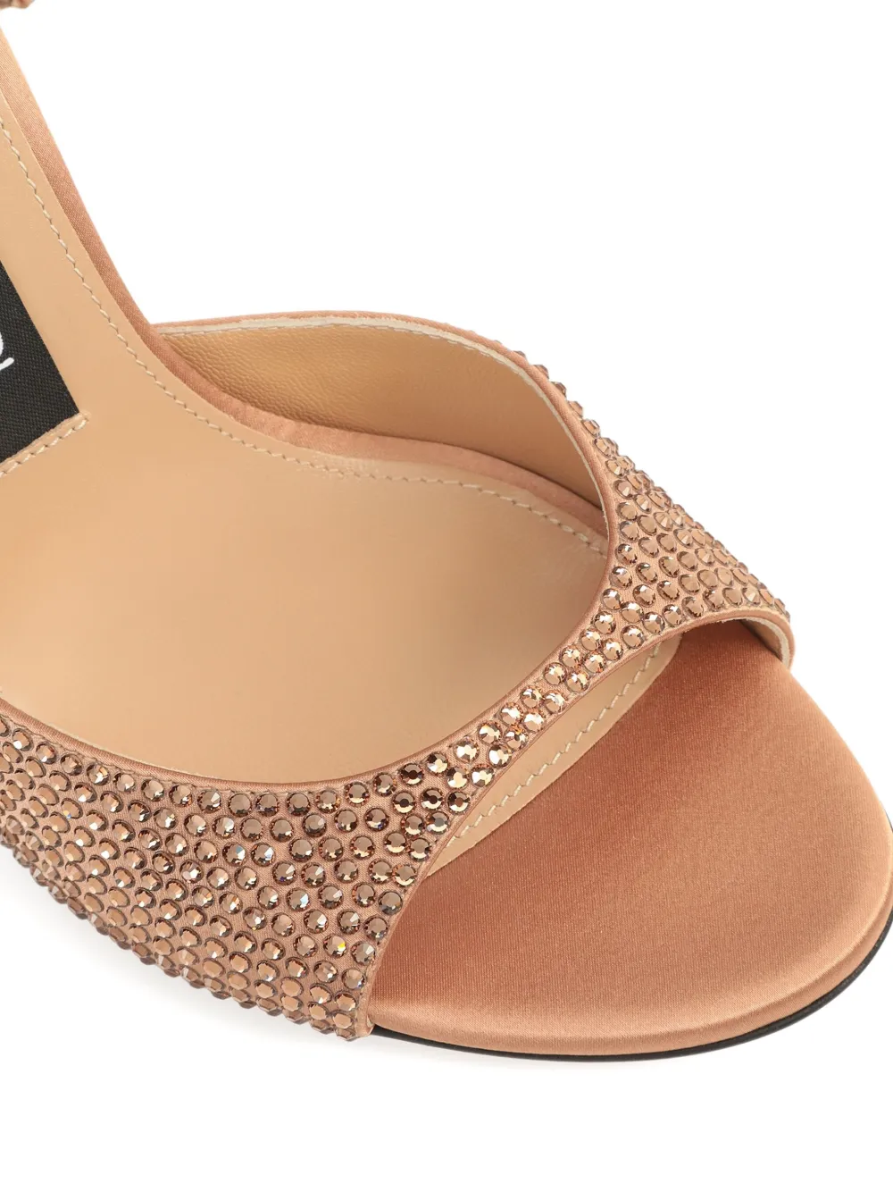 Sergio Rossi 75mm Godiva crystal-embellished sandals Neutrals