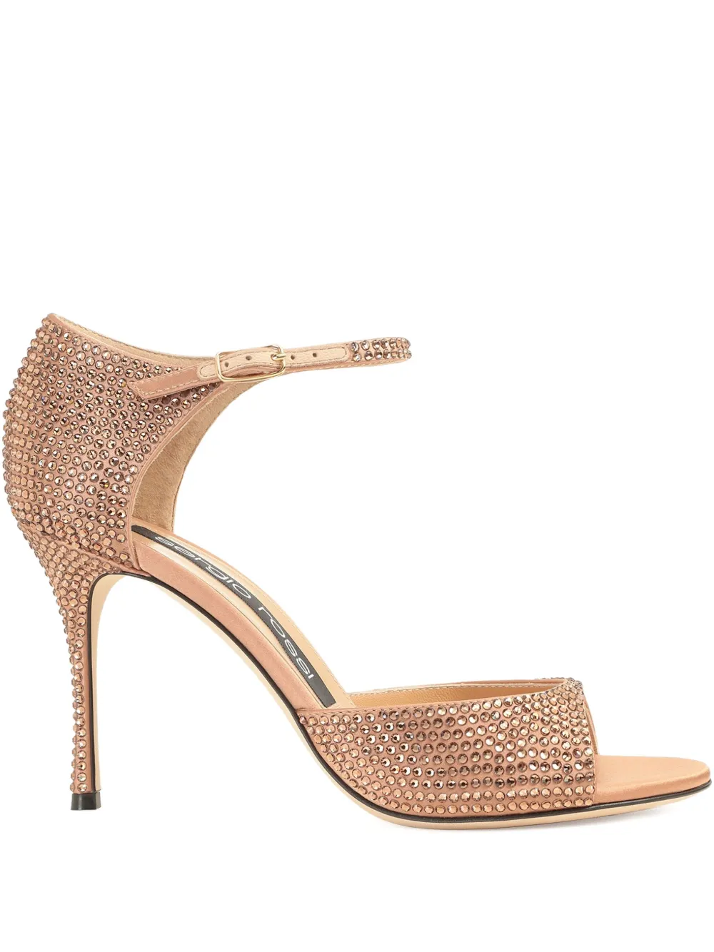 Sergio Rossi 75mm Godiva crystal-embellished sandals Neutrals