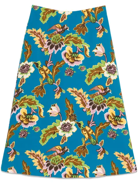 La DoubleJ floral-print midi skirt