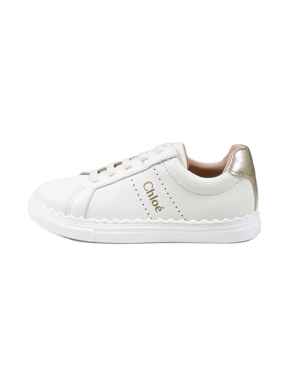 Chloé Kids leather sneakers White