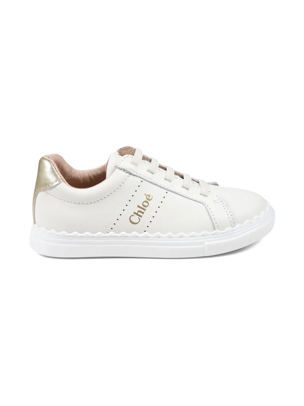 Chloé Kids Leren sneakers - Wit