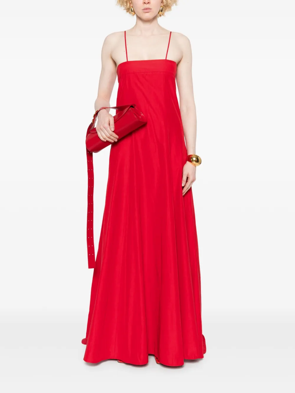 Forte Forte Taffeta maxi-jurk - Rood