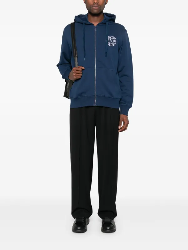 Versace Jeans Couture ロゴ パーカー | ブルー | FARFETCH JP