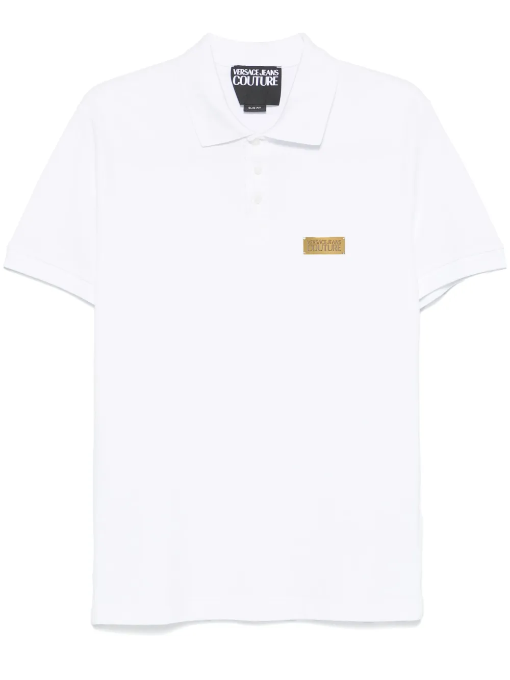 logo-plaque polo shirt