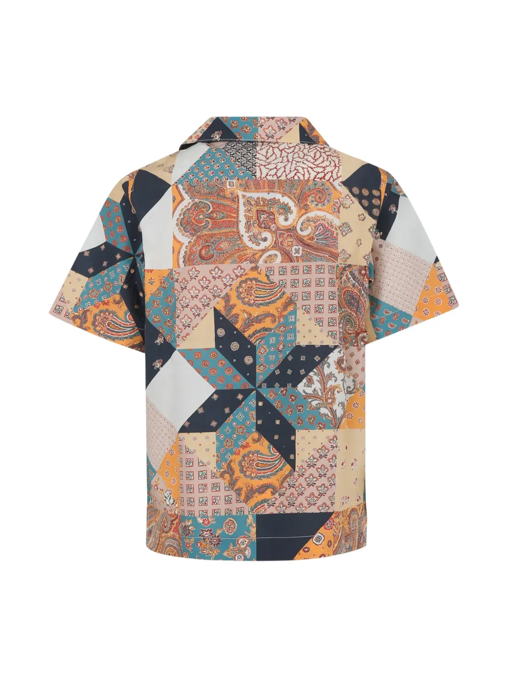 ETRO KIDS patchwork-design cotton shirt - Roze