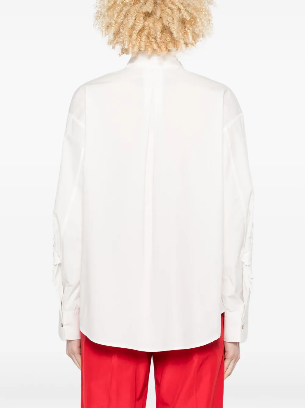 Forte Shirt met kanten detail Wit