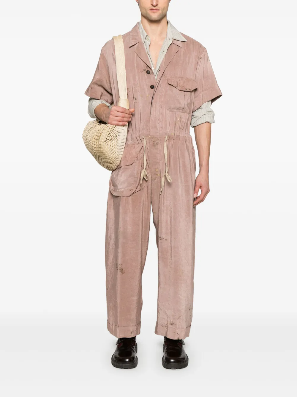 Ziggy Chen Katoenen jumpsuit - Bruin