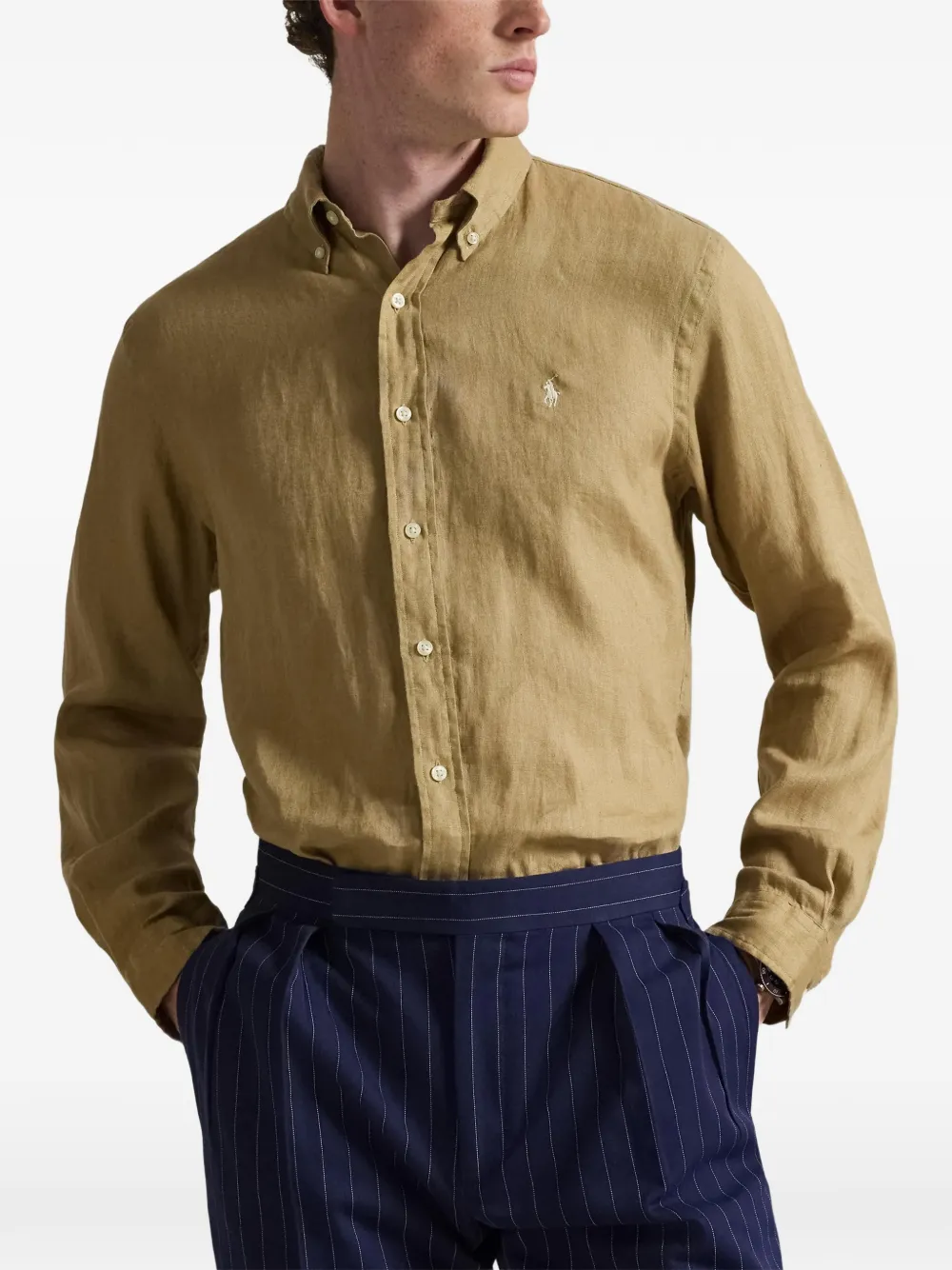 Polo Ralph Lauren Linnen overhemd Beige