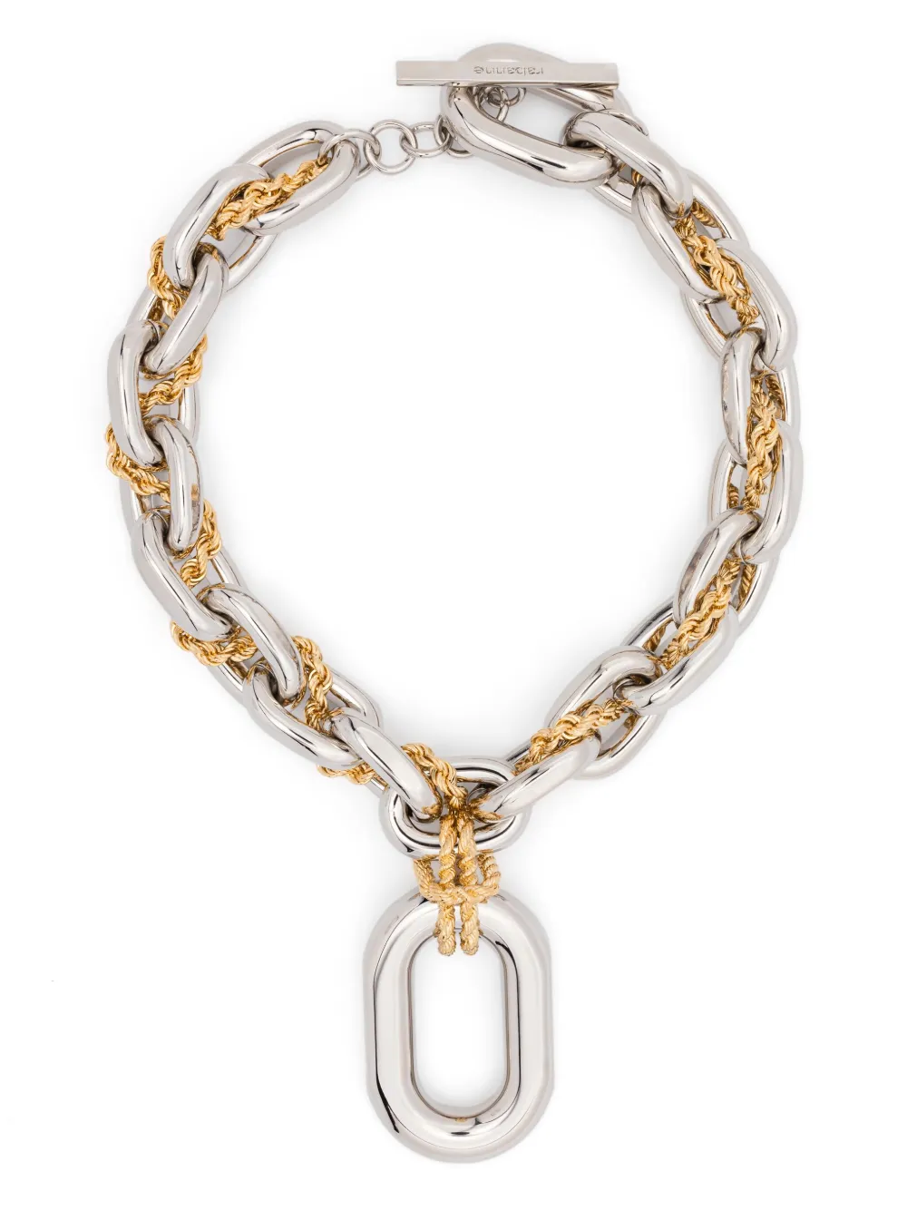 Rabanne Paco chain necklace - シルバートーン Rabanne Paco chain necklace - シルバートーン