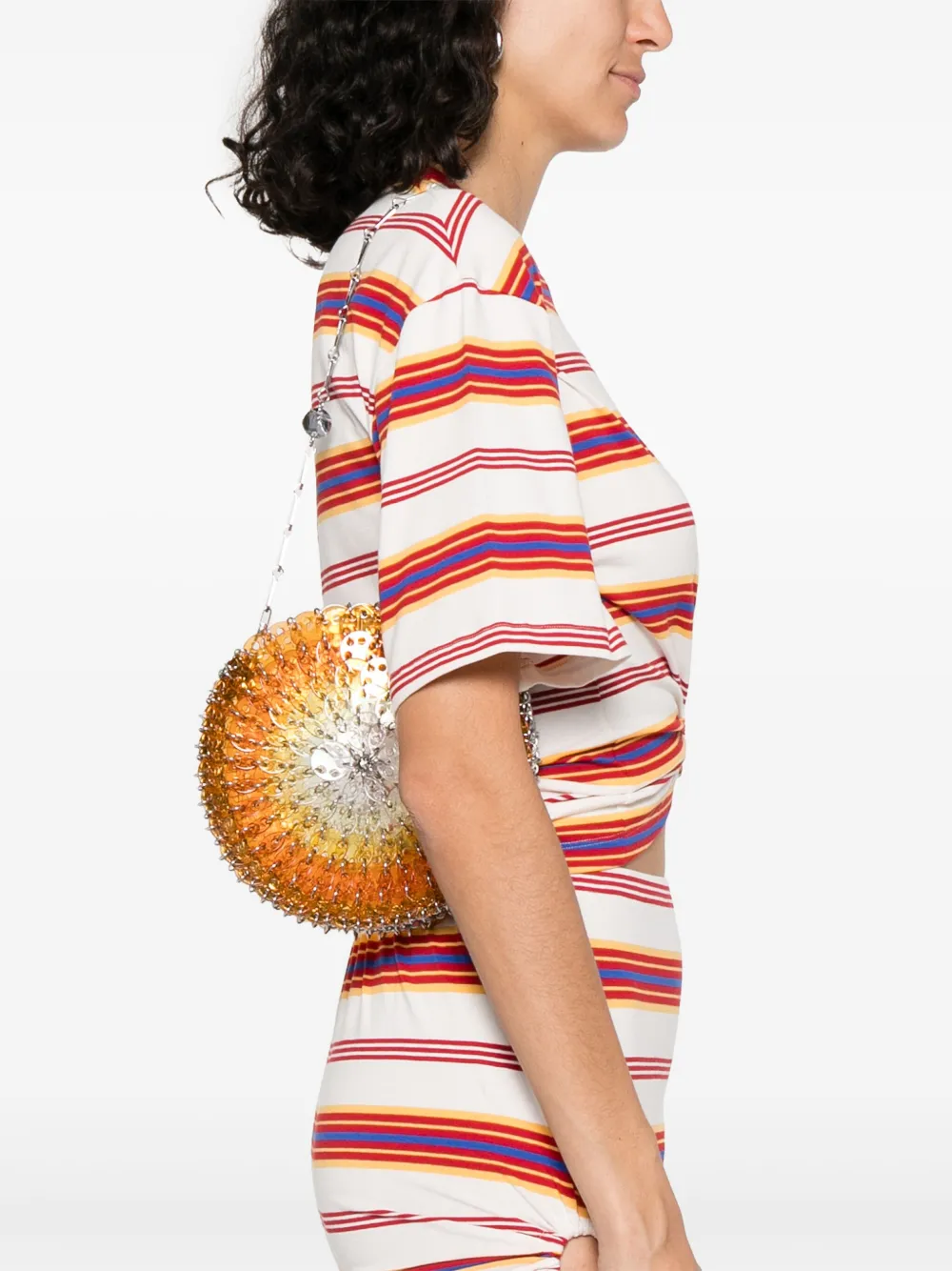 Rabanne degradé-effect shoulder bag - Oranje