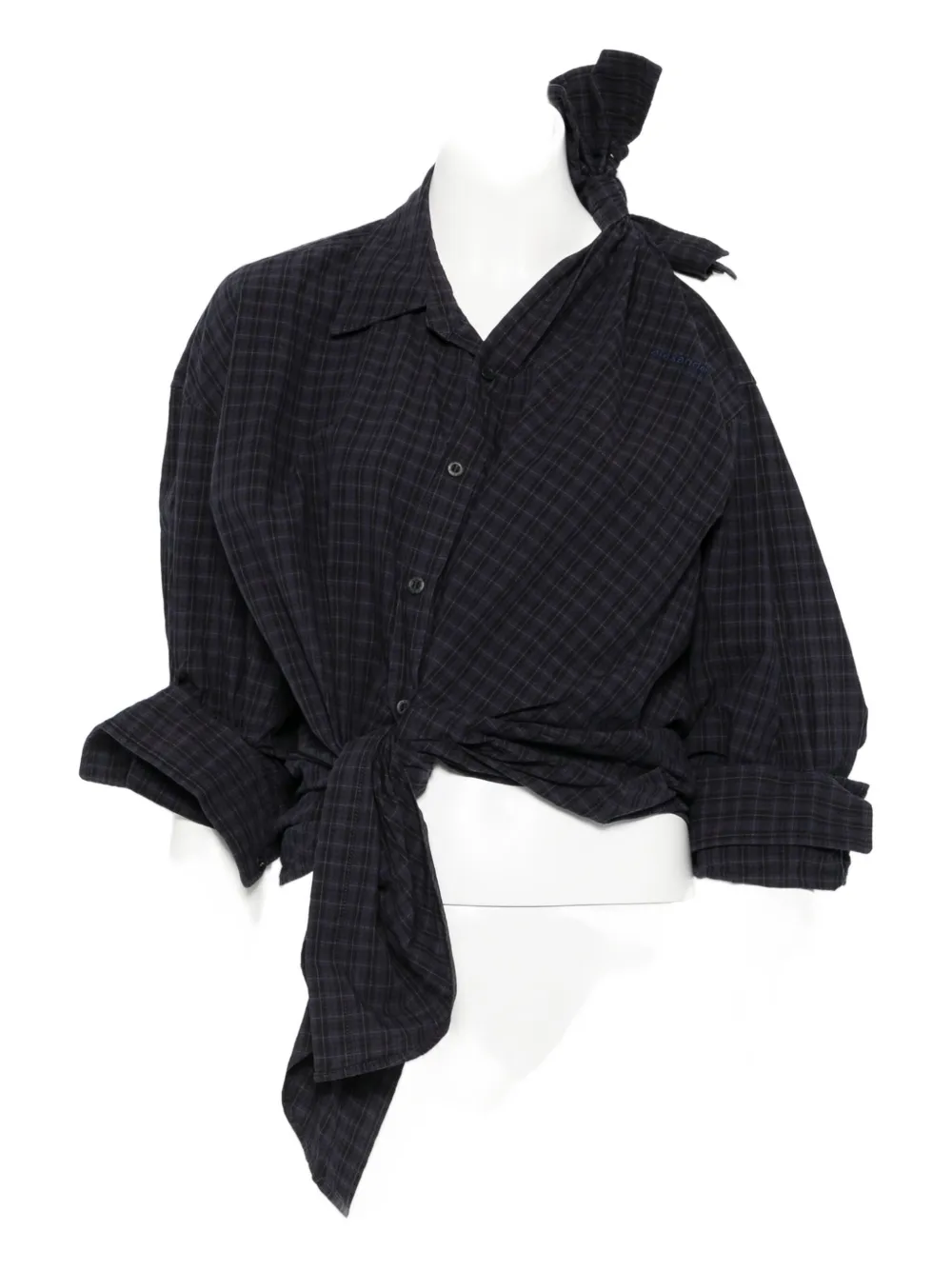 Alexander Wang Knotted Button Down Shirt Clothing In Blue