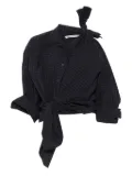 Alexander Wang knotted plaid shirt - Blue