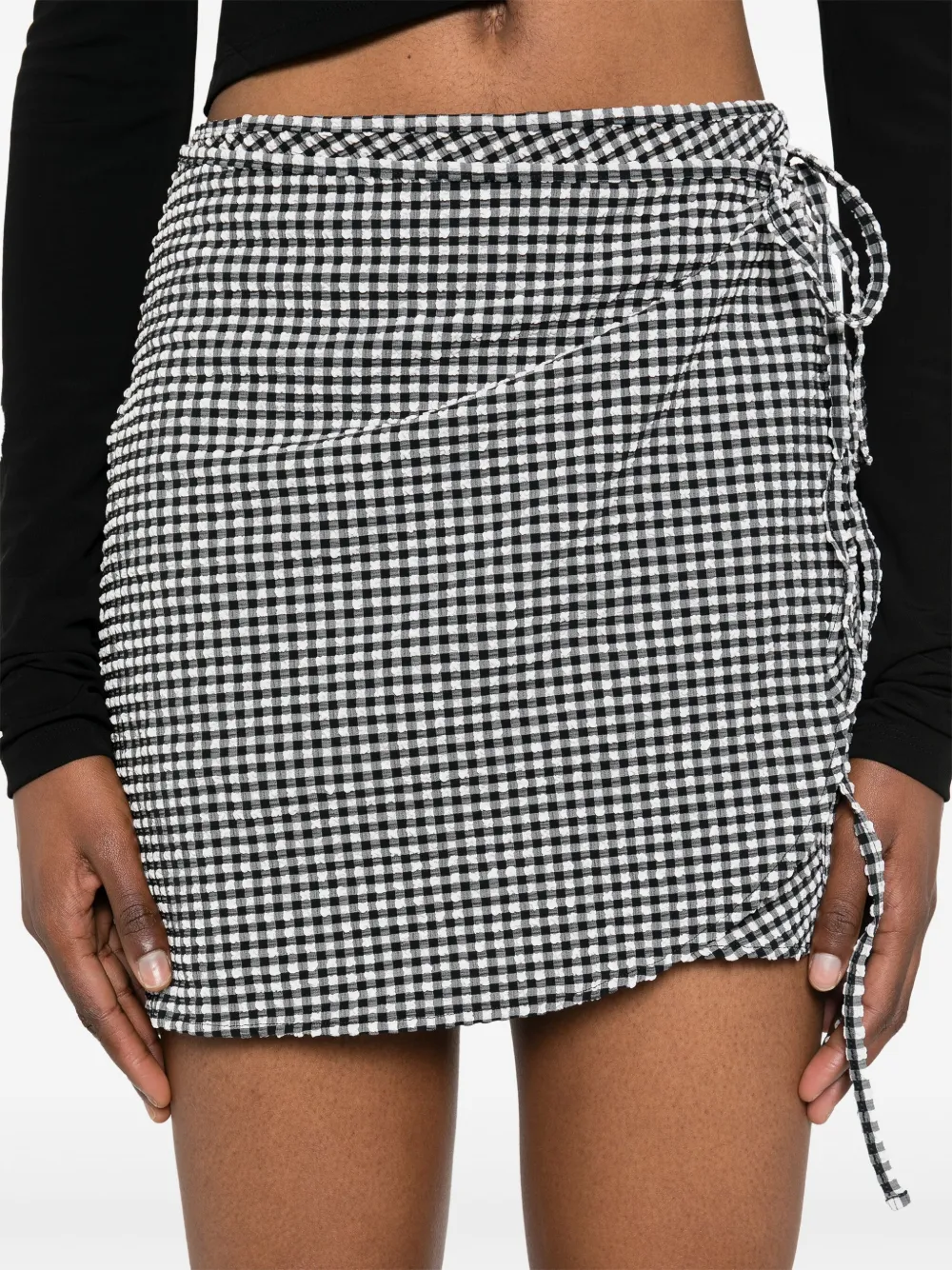 Shop Hunza G Mini Checkered Skirt