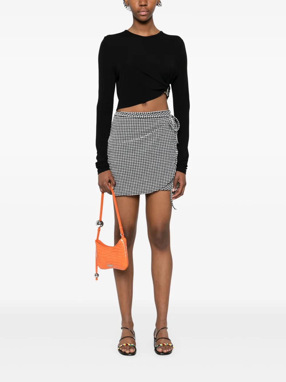 Hunza G mini checkered skirt - Zwart