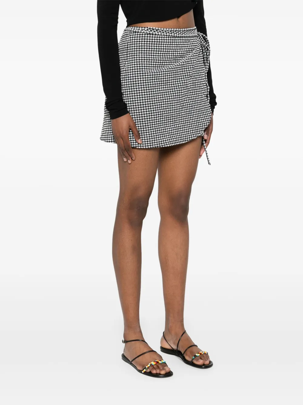 Shop Hunza G Mini Checkered Skirt