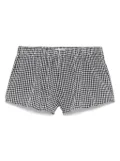 Hunza G checked shorts - Black