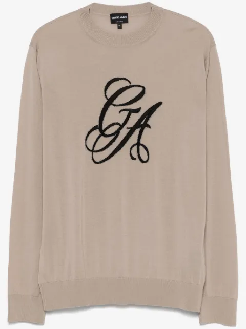 Giorgio Armani embroidered-logo sweater