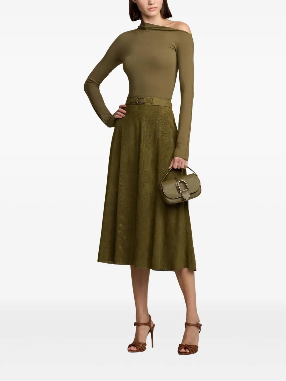 Ralph Lauren Collection Kinsley midi-rok - Groen