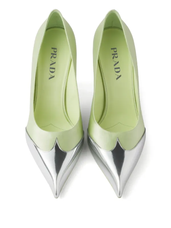 【関税＆送料込み】Prada Pointed-Toe Satin Pumps Fiery Red Satin pumps | PRADA