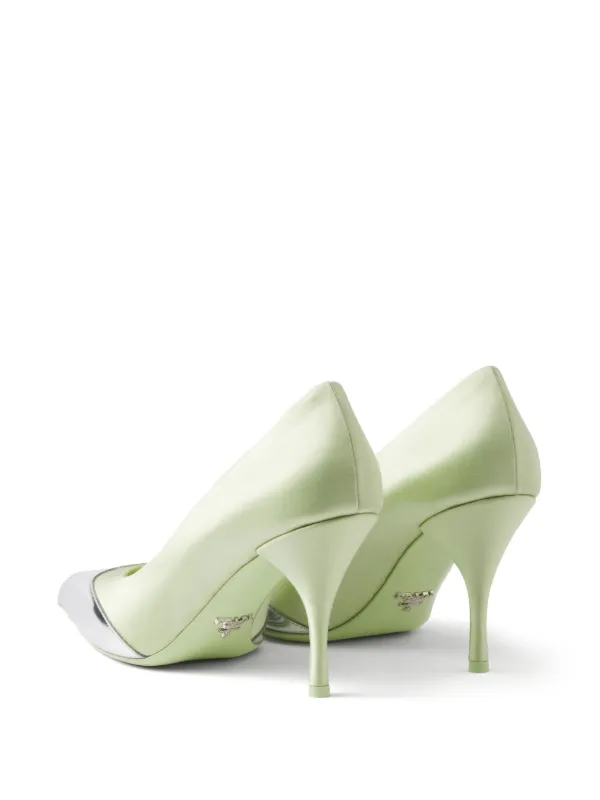 Prada 85mm satin-finish Pumps | Green | FARFETCH