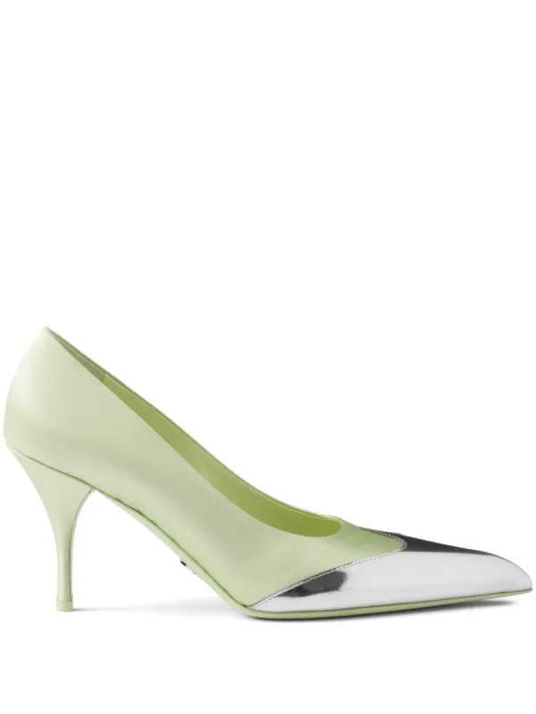パンプス PRADA Dark Green Leather Pumps Fir Green Brushed Leather Pumps | PRADA