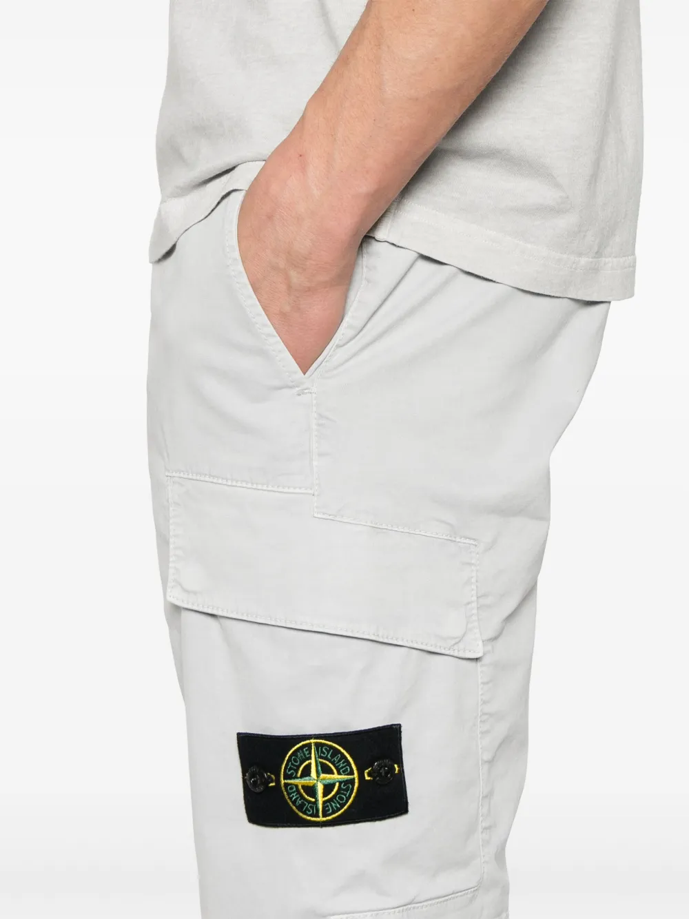 Stone Island Shorts met Compass-logopatch Grijs