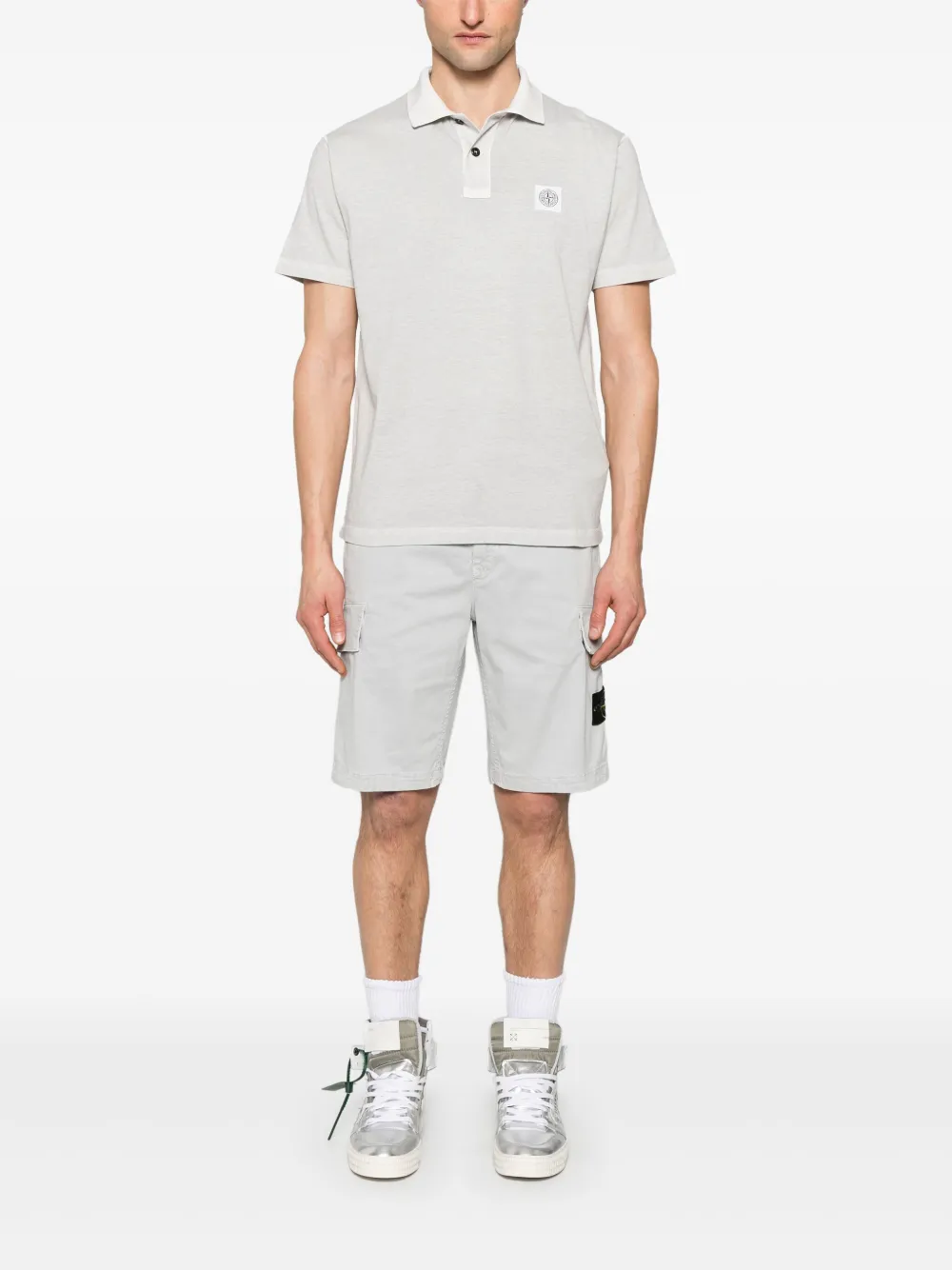 Stone Island Shorts met Compass-logopatch - Grijs