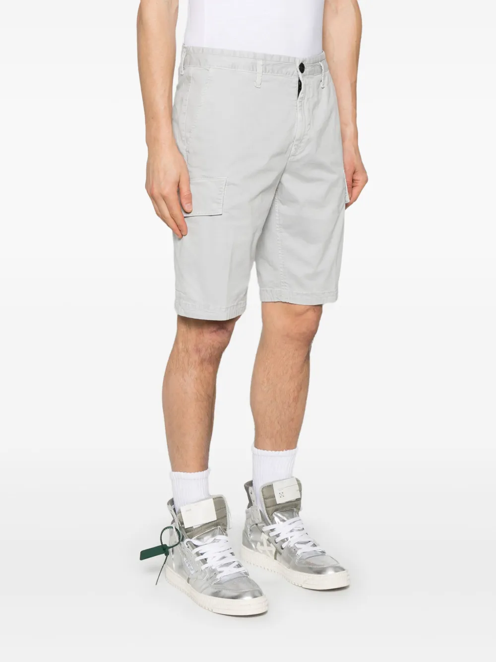Stone Island Shorts met Compass-logopatch Grijs