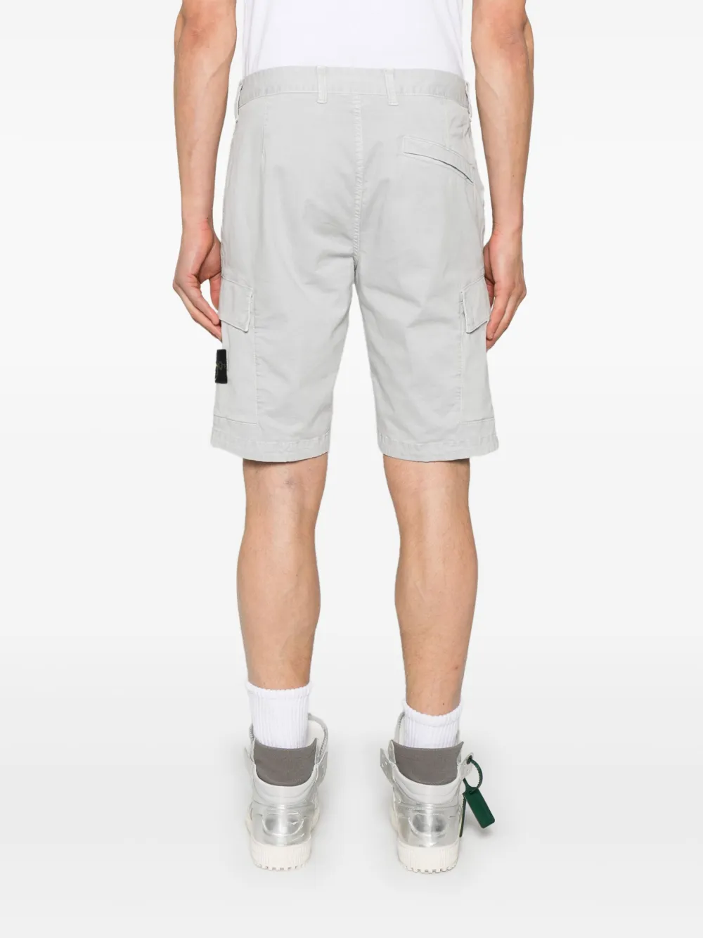 Stone Island Shorts met Compass-logopatch Grijs