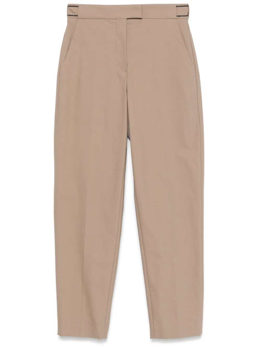 Brunello Cucinelli Monili chain-detail trousers | Brown | Image 1